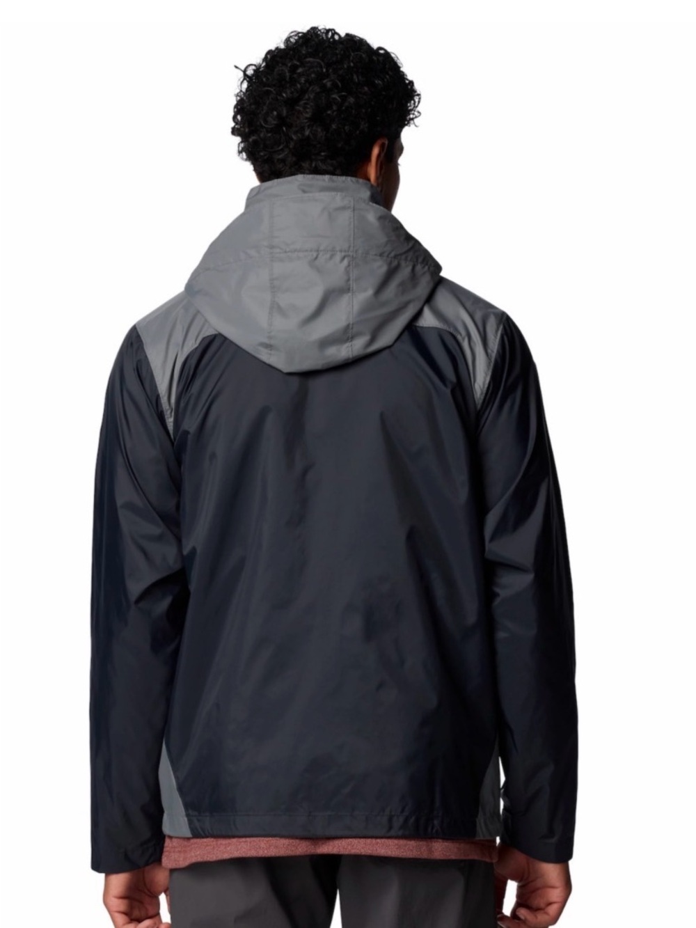 Colombia Jacket Glennaker Lake II Rain Lightweight Windbreaker Black Gray M - Picture 2 of 16